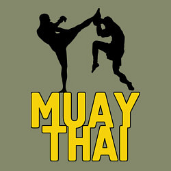 Свитшот хлопковый мужской Muay Thai, цвет: авокадо — фото 2