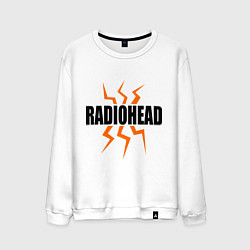 Свитшот хлопковый мужской Radiohead, цвет: белый
