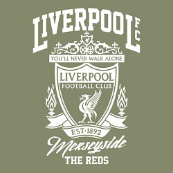 Свитшот хлопковый мужской Liverpool: Est 1892, цвет: авокадо — фото 2