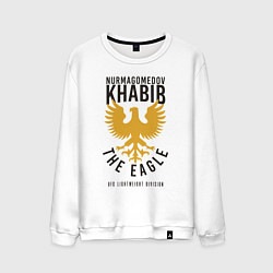 Свитшот хлопковый мужской Khabib: The Eagle, цвет: белый