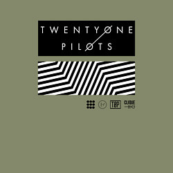 Свитшот хлопковый мужской TOP: Geometry, цвет: авокадо — фото 2