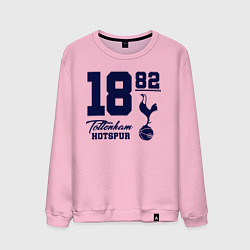 Свитшот хлопковый мужской FC Tottenham 1882, цвет: светло-розовый