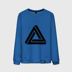 Свитшот хлопковый мужской Triangle Visual Illusion цвета синий — фото 1