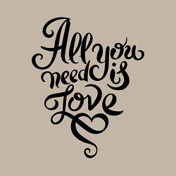 Свитшот хлопковый мужской All you need is love, цвет: миндальный — фото 2