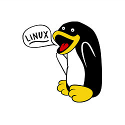 Свитшот хлопковый мужской Пингвин: Linux, цвет: белый — фото 2