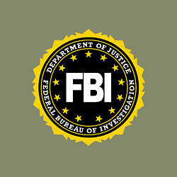 Свитшот хлопковый мужской FBI Departament, цвет: авокадо — фото 2