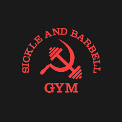 Свитшот хлопковый мужской Sickle & Barbell: Gym, цвет: черный — фото 2