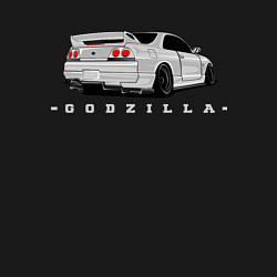 Свитшот хлопковый мужской R33 GODZILLA, цвет: черный — фото 2