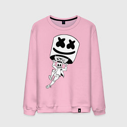 Свитшот хлопковый мужской Marshmello King, цвет: светло-розовый