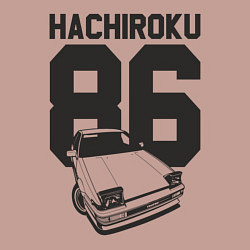 Свитшот хлопковый мужской Toyota AE86 Hachiroku, цвет: пыльно-розовый — фото 2