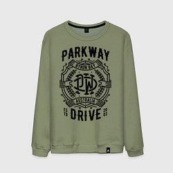 Свитшот хлопковый мужской Parkway Drive: Australia, цвет: авокадо