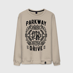 Свитшот хлопковый мужской Parkway Drive: Australia, цвет: миндальный