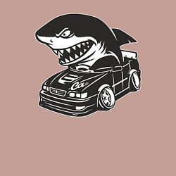 Свитшот хлопковый мужской Акула на Тойоте, цвет: пыльно-розовый — фото 2