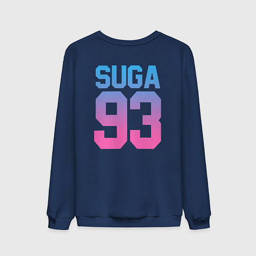 Мужской свитшот BTS: Neon Suga / Тёмно-синий – фото 2