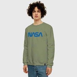 Свитшот хлопковый мужской NASA, цвет: авокадо — фото 2