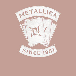 Свитшот хлопковый мужской Metallica Since 1981, цвет: пыльно-розовый — фото 2