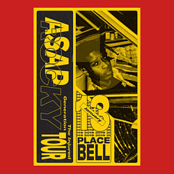 Свитшот хлопковый мужской ASAP Rocky: Place Bell, цвет: красный — фото 2