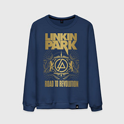 Свитшот хлопковый мужской Linkin Park: Road to Revolution, цвет: тёмно-синий