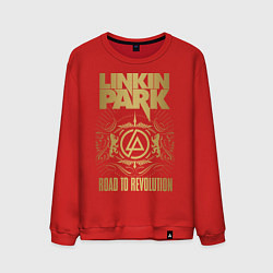 Свитшот хлопковый мужской Linkin Park: Road to Revolution, цвет: красный