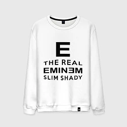 Свитшот хлопковый мужской The real eminem, цвет: белый