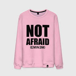 Свитшот хлопковый мужской Not Afraid, цвет: светло-розовый
