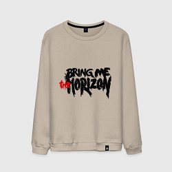 Свитшот хлопковый мужской Bring me the horizon, цвет: миндальный