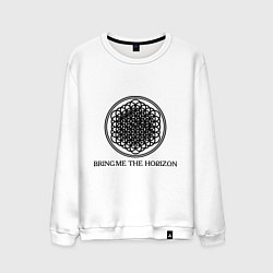 Свитшот хлопковый мужской Bring me the horizon, цвет: белый