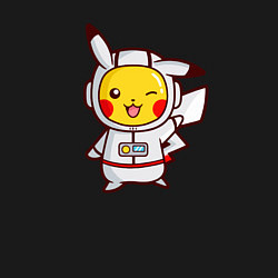 Свитшот хлопковый мужской Pikachu Astronaut, цвет: черный — фото 2