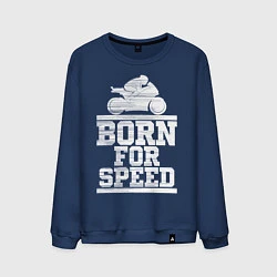 Свитшот хлопковый мужской Born for Speed, цвет: тёмно-синий
