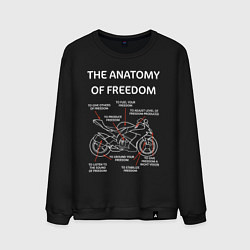 Свитшот хлопковый мужской The Anatomy of Freedom, цвет: черный