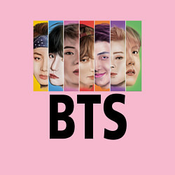 Свитшот хлопковый мужской BTS: Boys Faces, цвет: светло-розовый — фото 2