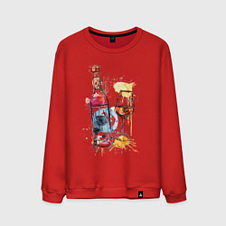 Свитшот хлопковый мужской Винишко, цвет: красный