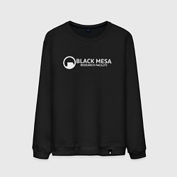 Свитшот хлопковый мужской Black Mesa: Research Facility, цвет: черный