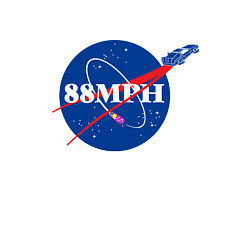 Свитшот хлопковый мужской NASA Delorean 88 mph, цвет: белый — фото 2