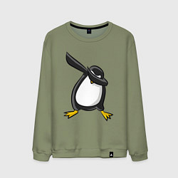 Свитшот хлопковый мужской DAB Pinguin, цвет: авокадо