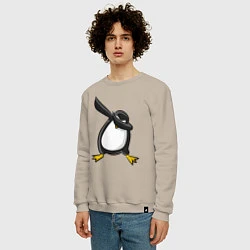 Свитшот хлопковый мужской DAB Pinguin, цвет: миндальный — фото 2