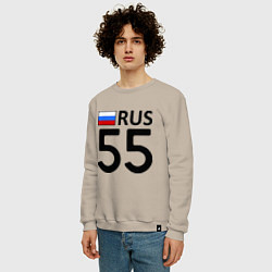 Свитшот хлопковый мужской RUS 55, цвет: миндальный — фото 2
