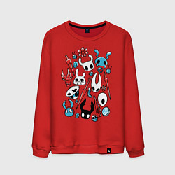 Свитшот хлопковый мужской Hollow Knight, цвет: красный