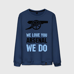 Свитшот хлопковый мужской We love you Arsenal, цвет: тёмно-синий