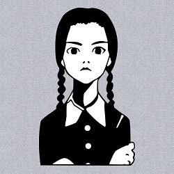 Свитшот хлопковый мужской Wednesday Addams, цвет: меланж — фото 2