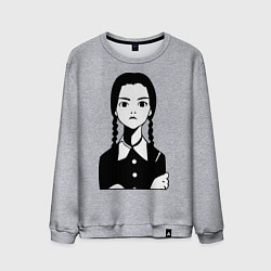Свитшот хлопковый мужской Wednesday Addams, цвет: меланж