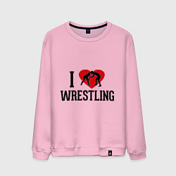 Мужской свитшот I love wrestling