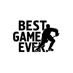 Свитшот хлопковый мужской Hockey - best game, цвет: белый — фото 2