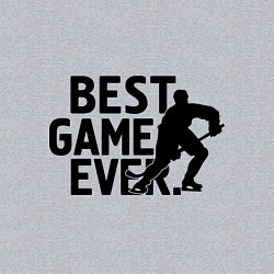 Свитшот хлопковый мужской Hockey - best game, цвет: меланж — фото 2