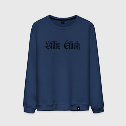 Свитшот хлопковый мужской BILLIE EILISH: Gangsta, цвет: тёмно-синий
