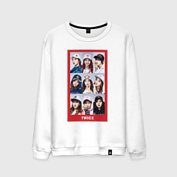 Свитшот хлопковый мужской TWICE, цвет: белый