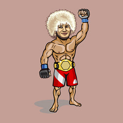 Свитшот хлопковый мужской Хабиб Нурмагомедов, цвет: пыльно-розовый — фото 2