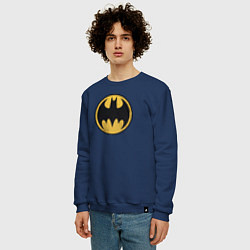 Свитшот хлопковый мужской Batman Sign, цвет: тёмно-синий — фото 2