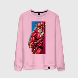 Свитшот хлопковый мужской Flash, Justice League, цвет: светло-розовый