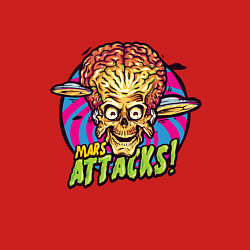 Свитшот хлопковый мужской Марс Атакует, цвет: красный — фото 2